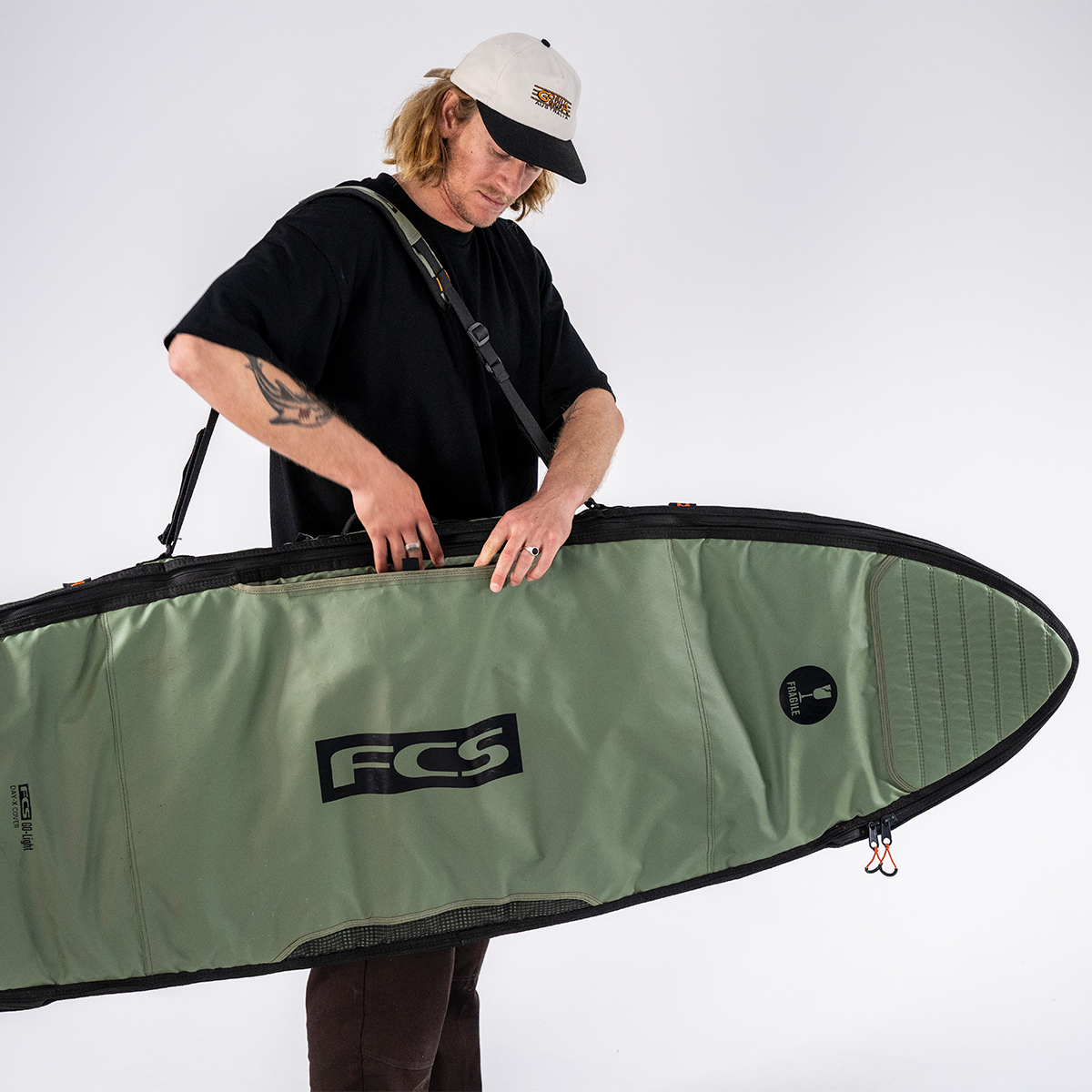 FCS | 6'3" GO-Light Day-X Shortboard / Fish Surfboard Cover